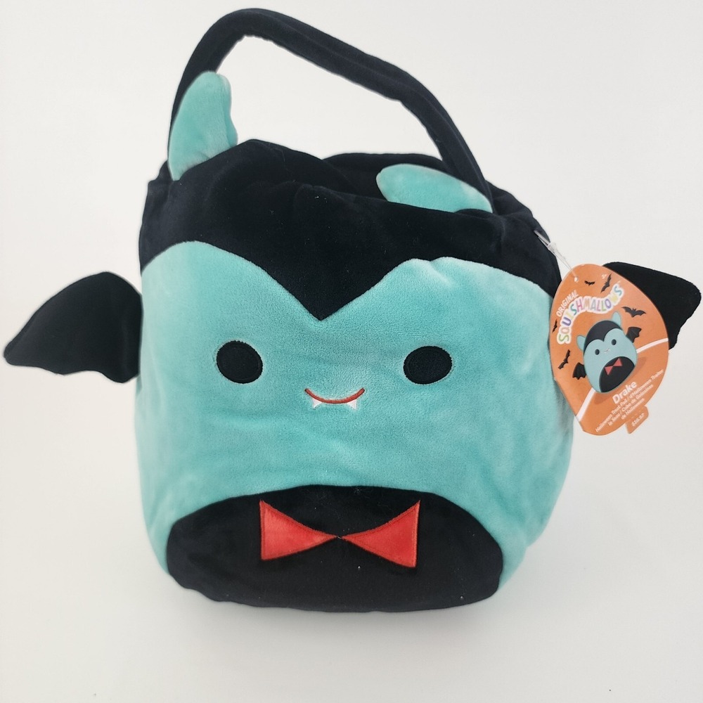 Squishmallows 2023 Halloween 12" Drake the Vampire Plush‎ Pail Treat Bucket